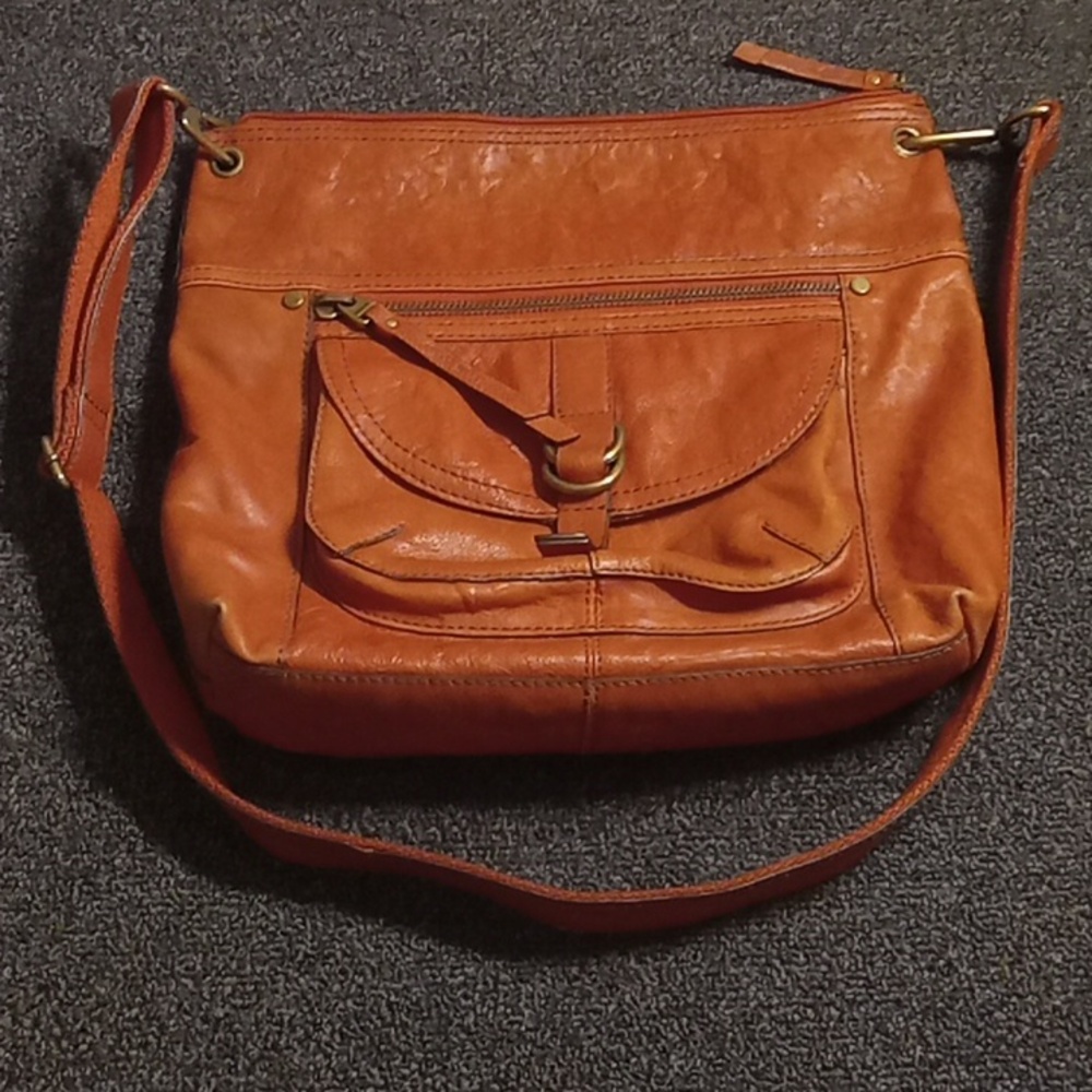 Fossil Women Leather Cross Body Satchel Bag